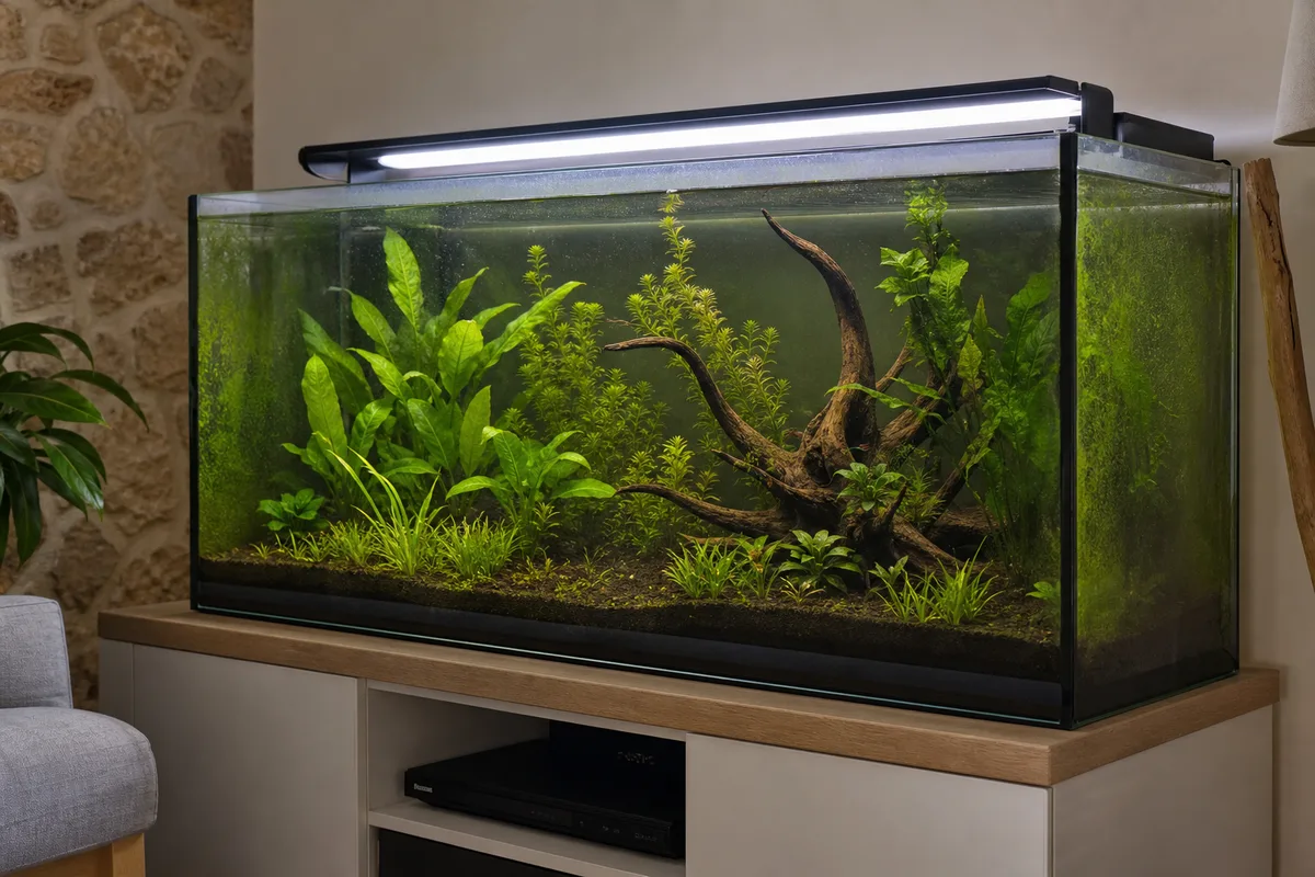 Algues dans un aquarium : reconnaître et éliminer