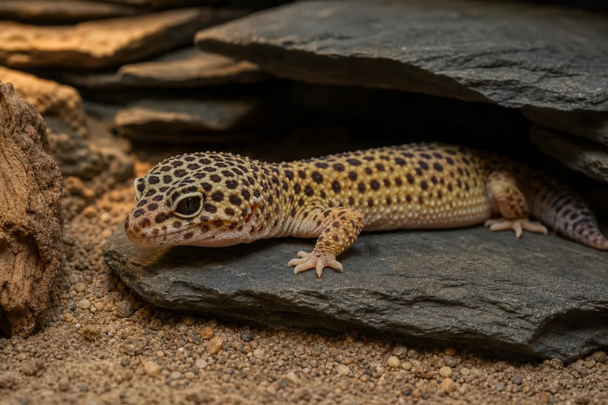 Terrarium gecko léopard : taille, chaleur et aménagement